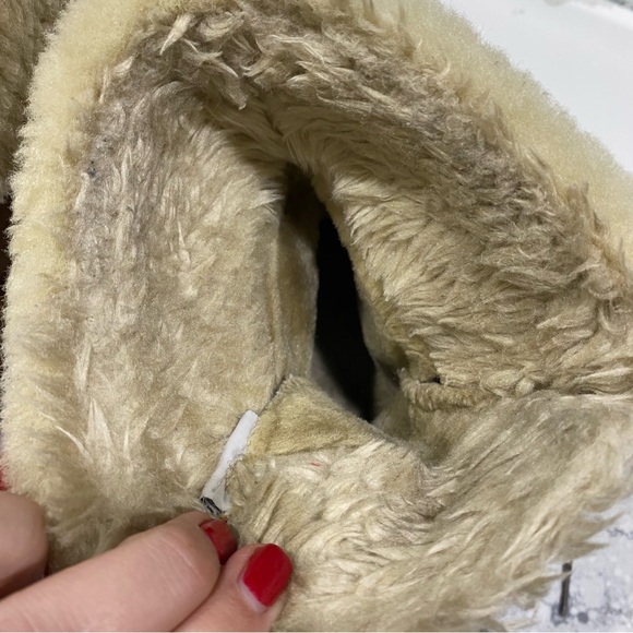 Ralph Lauren Quinta fur midi boot winter waterproof rubber duck leather boot 9